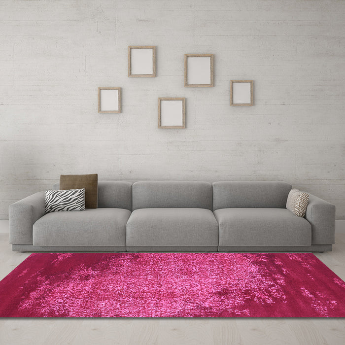 Machine Washable Abstract Purple Contemporary Area Rugs in a Living Room, wshcon1820pur