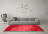 Machine Washable Abstract Red Contemporary Rug, wshcon1820red