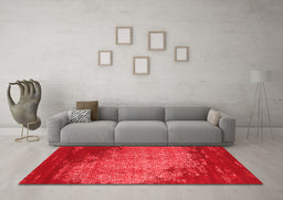 Contemporary Red Washable Rugs