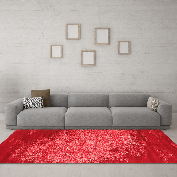 Contemporary Red Washable Rugs