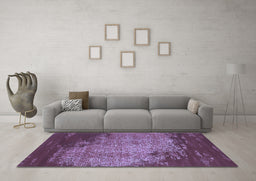 Machine Washable Abstract Blue Contemporary Rug in a Living Room, wshcon1820blu