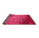 Sideview of Abstract Pink Contemporary Rug, con1820pnk