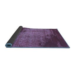 Sideview of Abstract Blue Contemporary Rug, con1820blu
