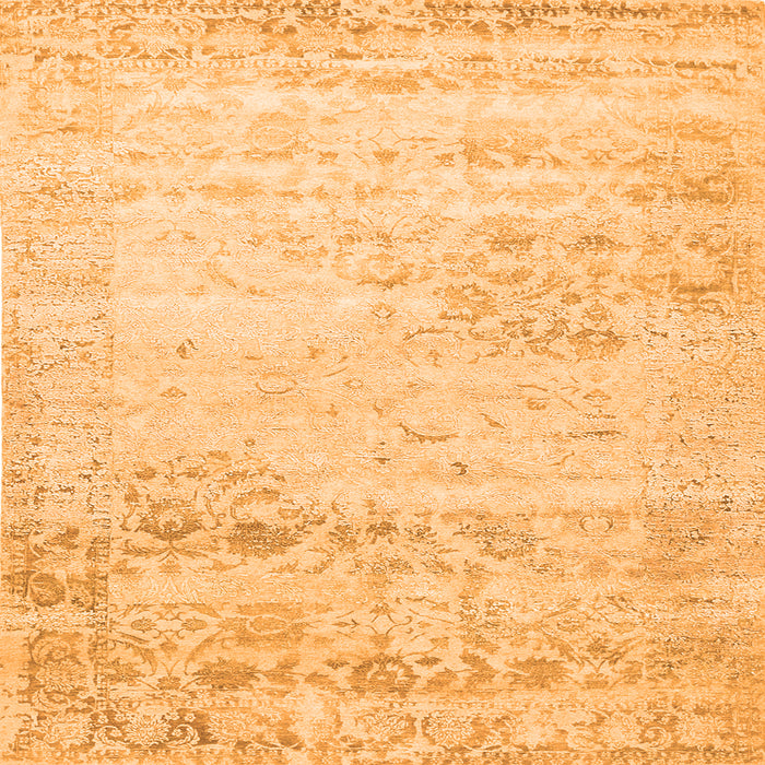 Serging Thickness of Abstract Orange Contemporary Rug, con1821org