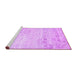 Sideview of Machine Washable Abstract Purple Contemporary Area Rugs, wshcon1821pur