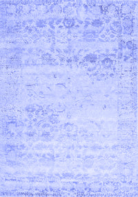 Abstract Blue Contemporary Rug, con1821blu