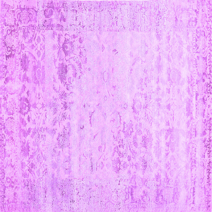 Square Abstract Purple Contemporary Rug, con1821pur