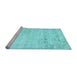 Sideview of Machine Washable Abstract Light Blue Contemporary Rug, wshcon1821lblu