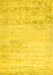 Abstract Yellow Contemporary Rug, con1821yw