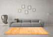 Machine Washable Abstract Orange Contemporary Area Rugs in a Living Room, wshcon1821org