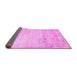 Sideview of Abstract Pink Contemporary Rug, con1821pnk