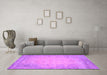 Machine Washable Abstract Purple Contemporary Area Rugs in a Living Room, wshcon1822pur