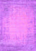 Machine Washable Abstract Purple Contemporary Area Rugs, wshcon1822pur