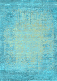 Abstract Light Blue Contemporary Rug, con1822lblu