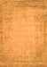 Serging Thickness of Machine Washable Abstract Orange Contemporary Area Rugs, wshcon1822org