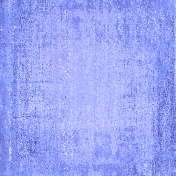 Square Abstract Blue Contemporary Rug, con1822blu