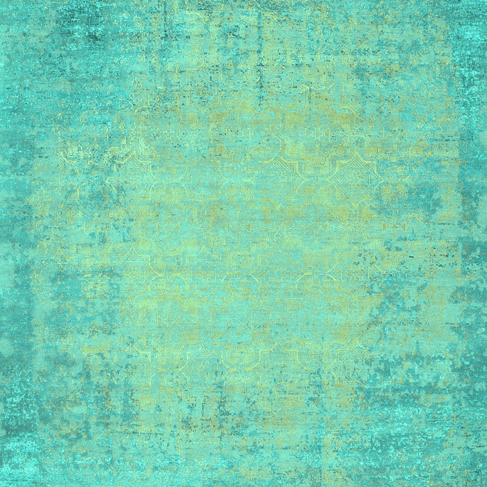 Abstract Turquoise Contemporary Rug, con1822turq