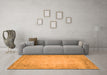 Machine Washable Abstract Orange Contemporary Area Rugs in a Living Room, wshcon1822org