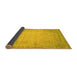 Sideview of Abstract Yellow Contemporary Rug, con1822yw