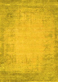 Abstract Yellow Contemporary Rug, con1822yw