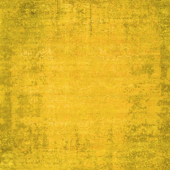 Abstract Yellow Contemporary Rug, con1822yw
