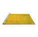 Sideview of Machine Washable Abstract Yellow Contemporary Rug, wshcon1822yw