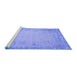 Sideview of Machine Washable Abstract Blue Contemporary Rug, wshcon1822blu