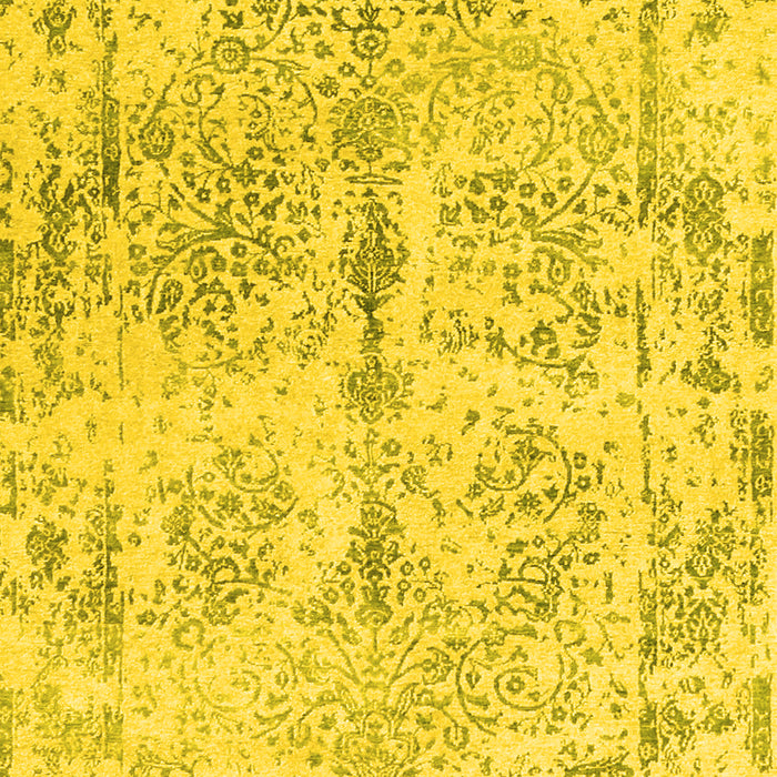 Abstract Yellow Contemporary Rug, con1823yw