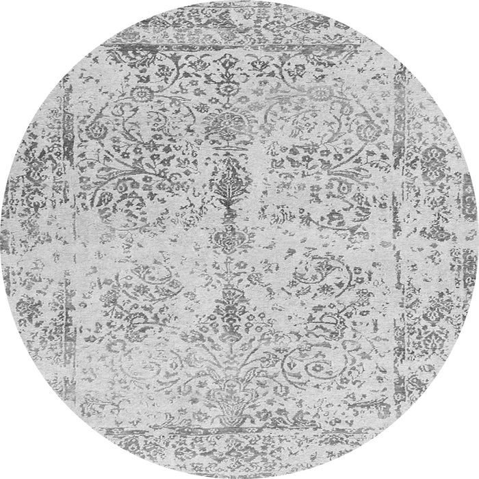 Square Abstract Gray Contemporary Rug, con1823gry