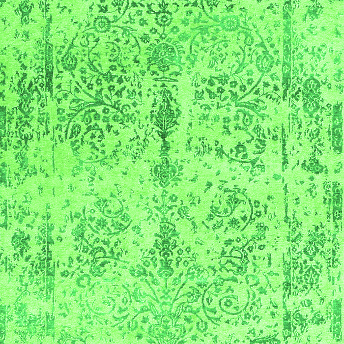 Serging Thickness of Machine Washable Abstract Green Contemporary Area Rugs, wshcon1823grn
