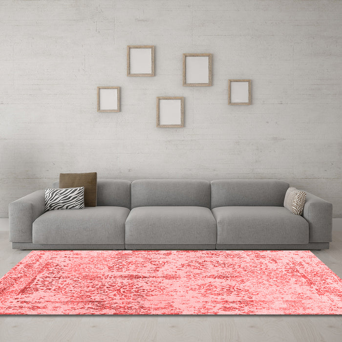 Contemporary Red Washable Rugs