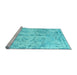 Sideview of Machine Washable Abstract Light Blue Contemporary Rug, wshcon1823lblu