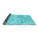 Sideview of Abstract Light Blue Contemporary Rug, con1823lblu