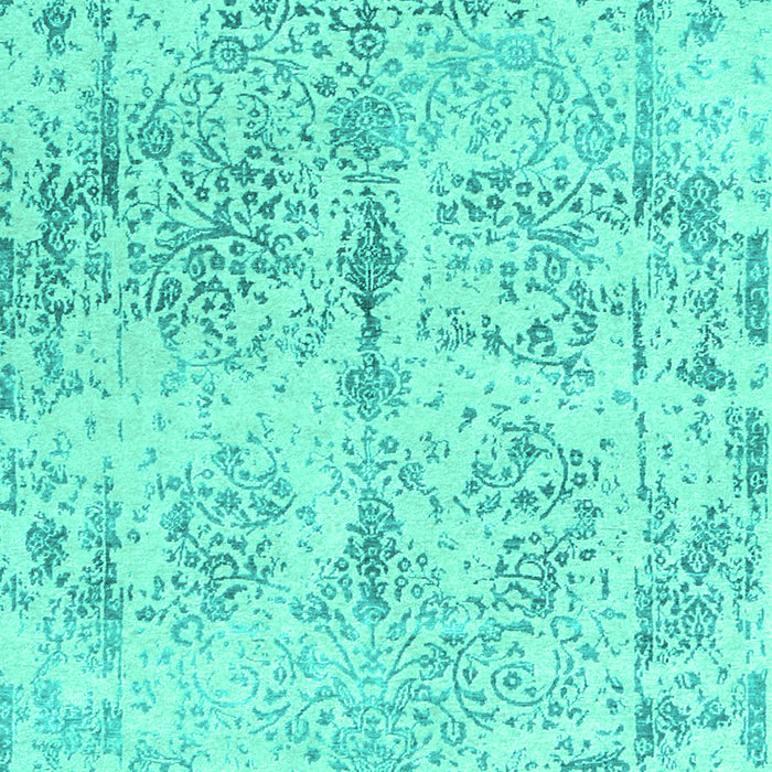 Machine Washable Abstract Turquoise Contemporary Area Rugs, wshcon1823turq