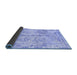 Sideview of Abstract Blue Contemporary Rug, con1823blu