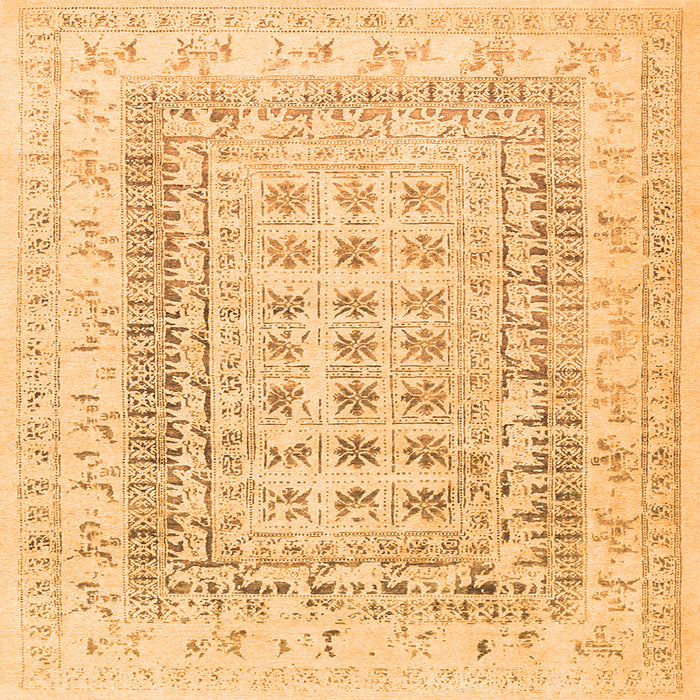 Serging Thickness of Abstract Orange Contemporary Rug, con1824org