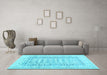 Machine Washable Abstract Light Blue Contemporary Rug in a Living Room, wshcon1824lblu