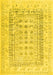 Machine Washable Abstract Yellow Contemporary Rug, wshcon1824yw