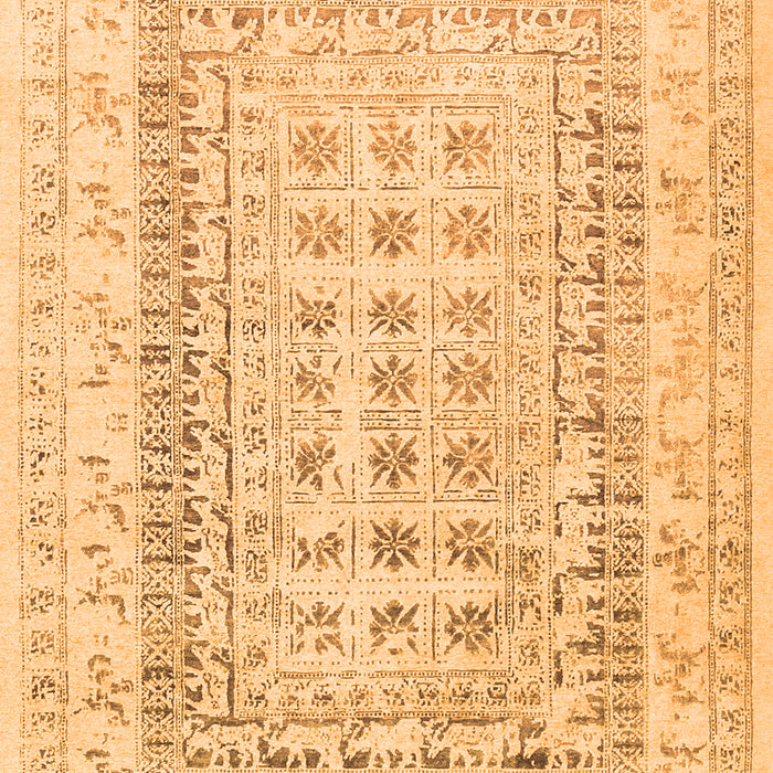 Abstract Orange Contemporary Rug, con1824org