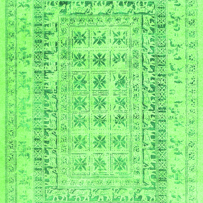 Serging Thickness of Machine Washable Abstract Green Contemporary Area Rugs, wshcon1824grn