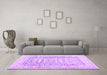 Machine Washable Abstract Purple Contemporary Area Rugs in a Living Room, wshcon1824pur