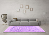 Machine Washable Abstract Purple Contemporary Rug, wshcon1824pur