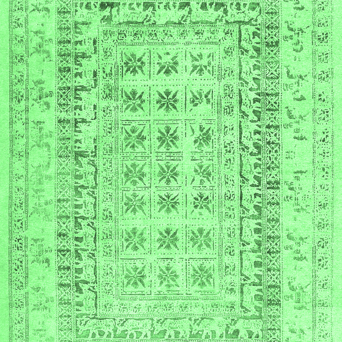Machine Washable Abstract Emerald Green Contemporary Area Rugs, wshcon1824emgrn