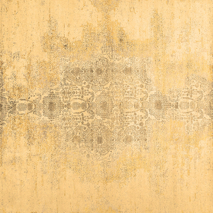 Square Machine Washable Abstract Brown Contemporary Rug, wshcon1825brn