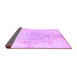 Sideview of Abstract Purple Contemporary Rug, con1825pur