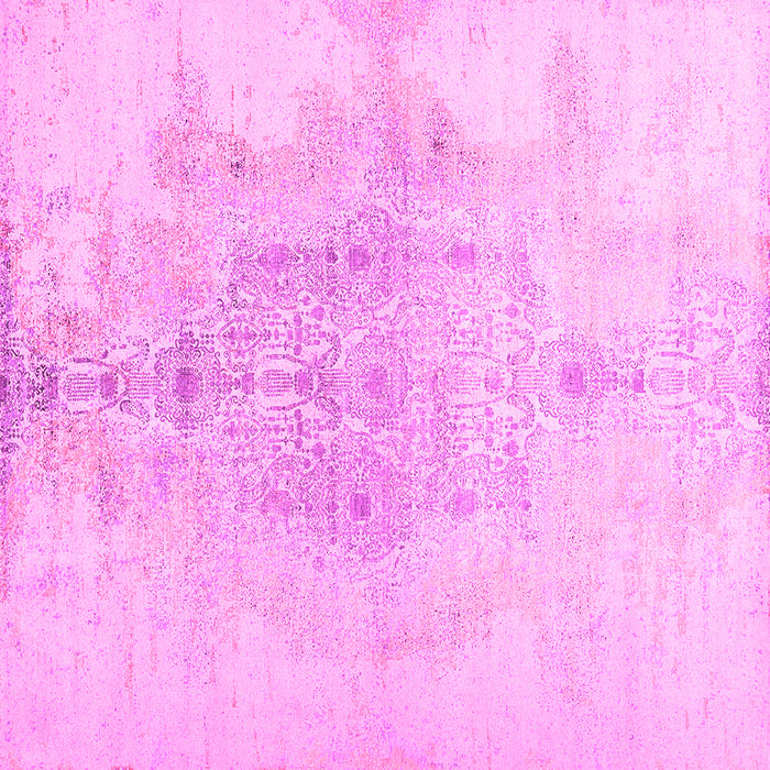 Square Abstract Pink Contemporary Rug, con1825pnk