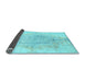 Sideview of Abstract Light Blue Contemporary Rug, con1825lblu