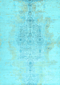 Abstract Light Blue Contemporary Rug, con1825lblu