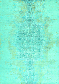 Abstract Turquoise Contemporary Rug, con1825turq