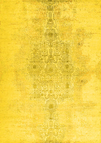 Abstract Yellow Contemporary Rug, con1825yw